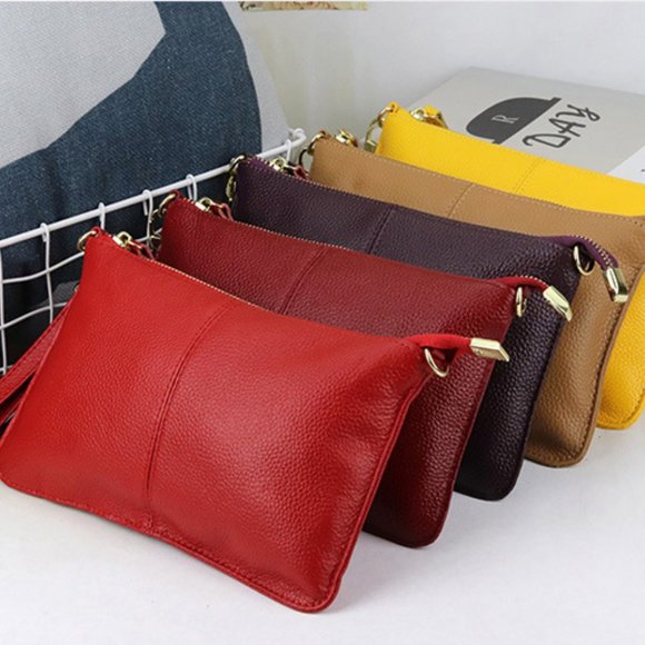 Dark Turquoise Leather Crossbody Wristlet Clutch Shoulder Bag Handbag Pu… - Picture 11 of 12